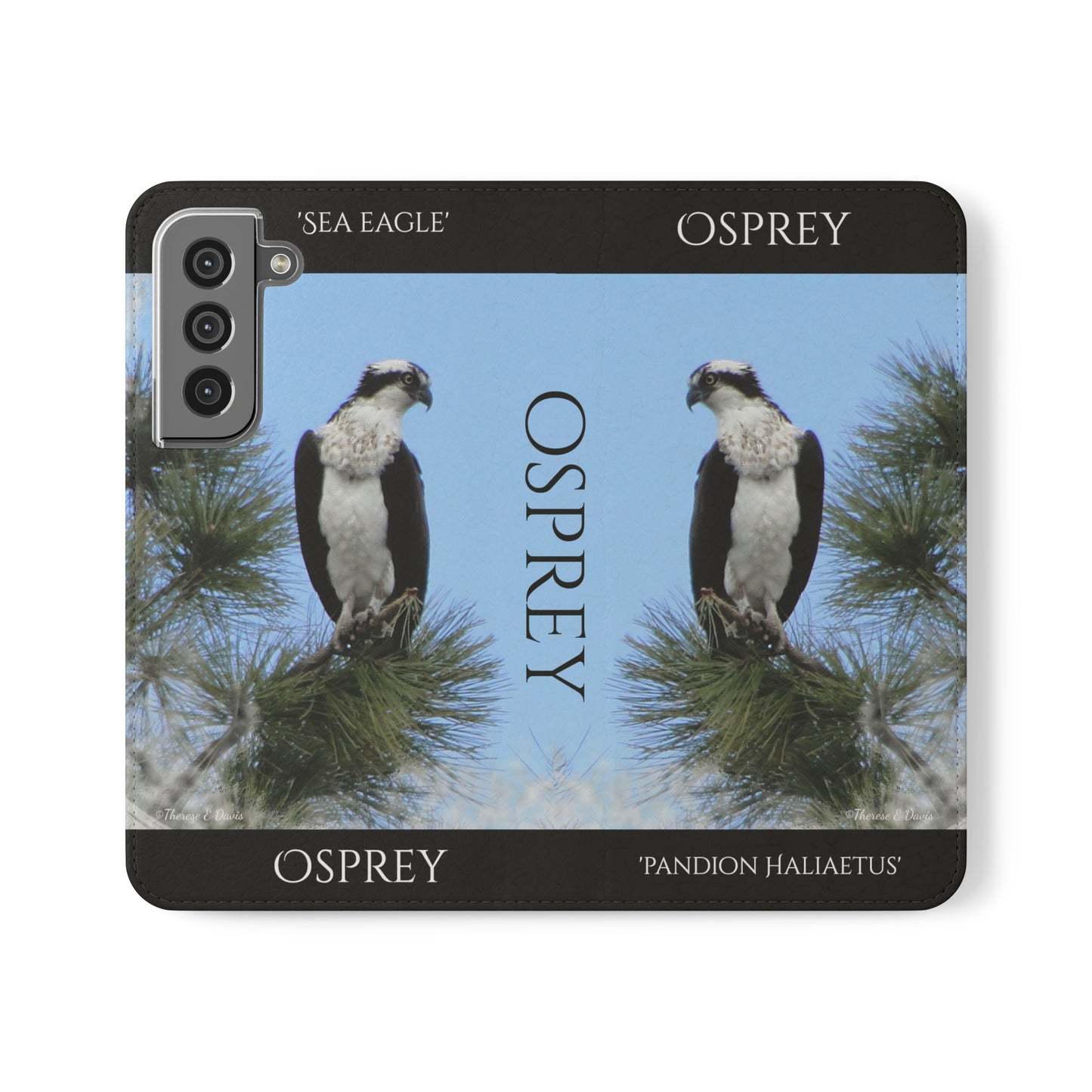 'Regal Osprey' Folio Phone Case - Samsung Galaxy S22 (PF-00104-01-SGS22-WO-Bl)
