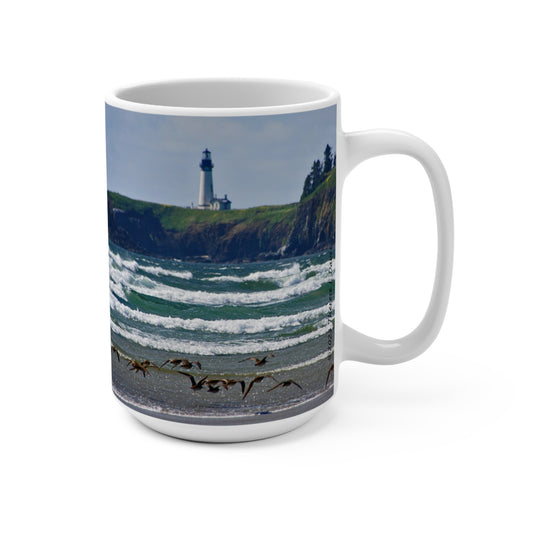'Sentinel of the Shore' Artistic Mug - 15oz (MC-00105-01-15-SP-Wh)