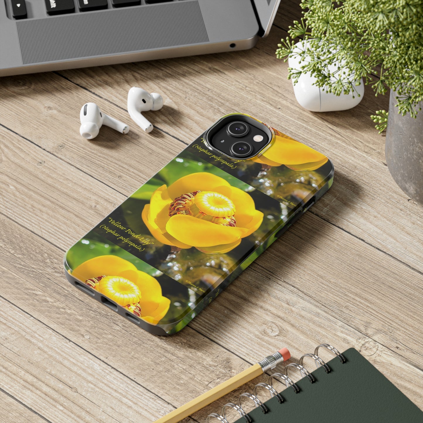 'Pond Lily Serenity' - Tough iPhone Cases (Models 7-15) (PT-00102-02-iP-SP-Bl)