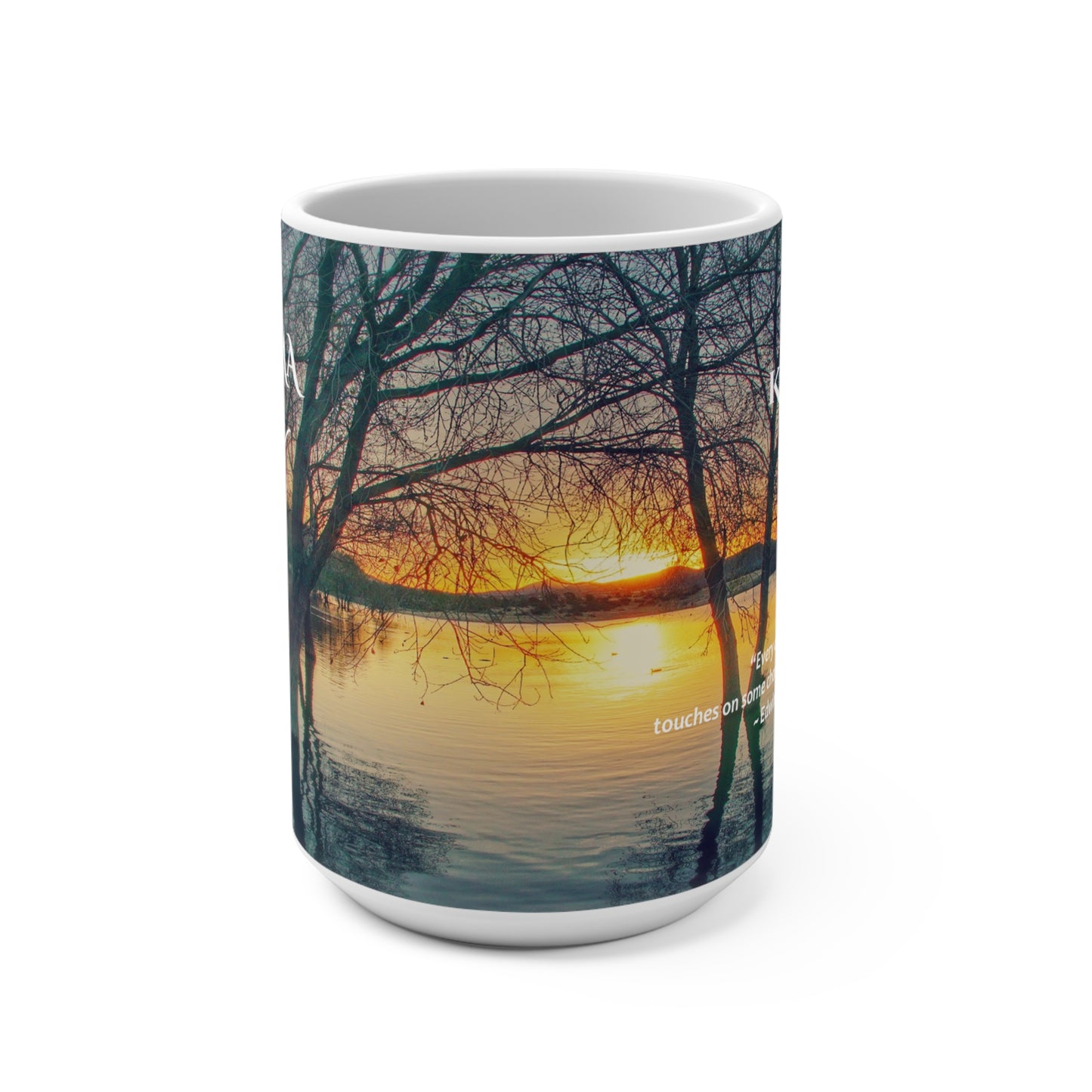 'Karma Reflections' Artistic Mug - 15oz (MC-00131-04-15-SP-Wh)