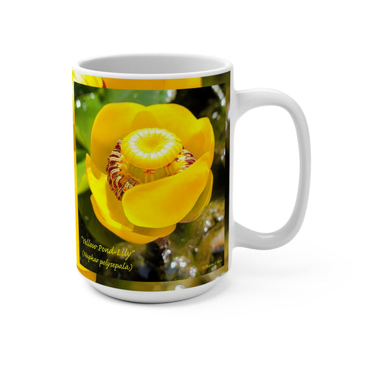 'Pond Lily Serenity' Artistic Mug -15oz (MC-00150-01-15-SP-Wh)
