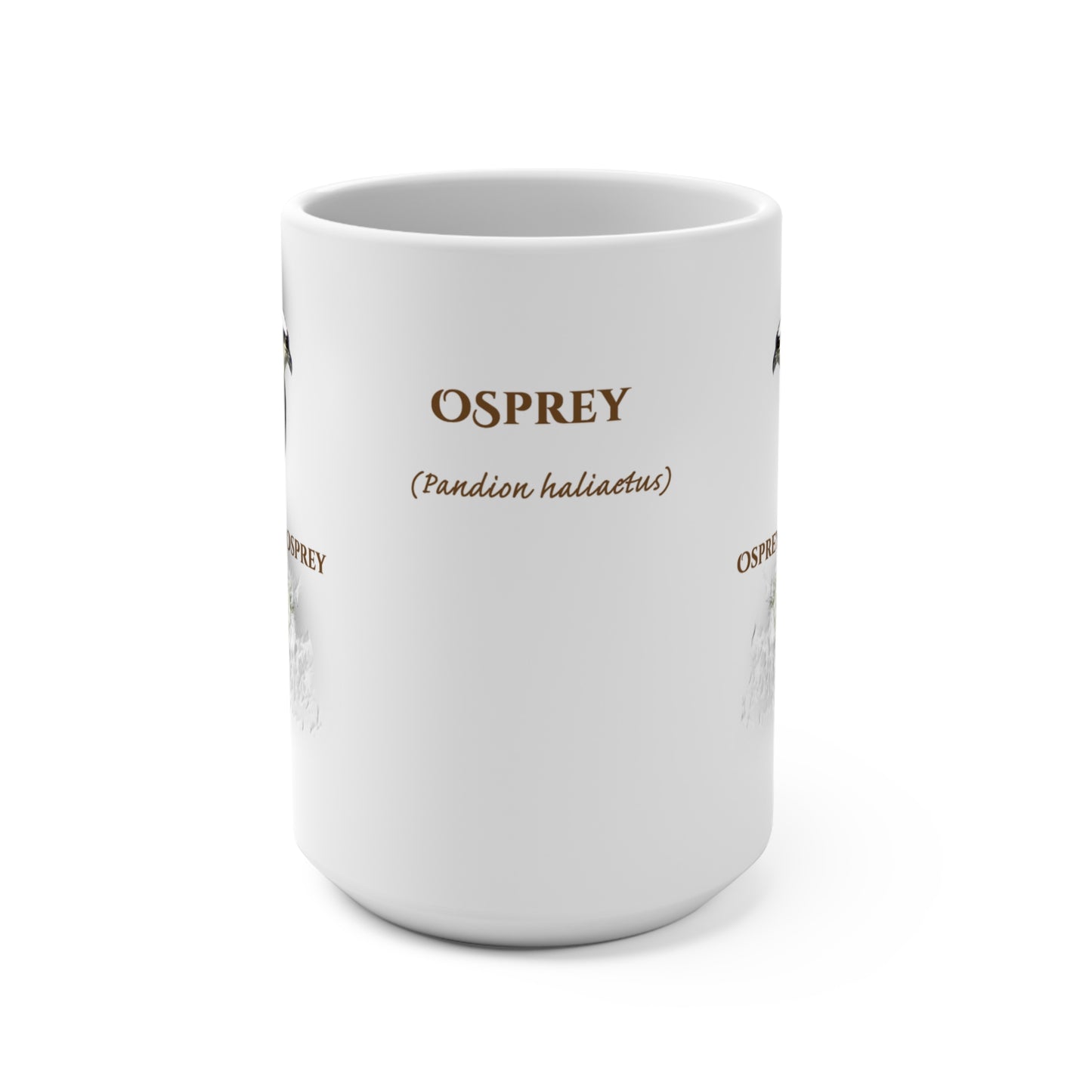 'Osprey - Bird's View' Artistic Mug - 15oz (MC-00139-01-15-SP-Wh)