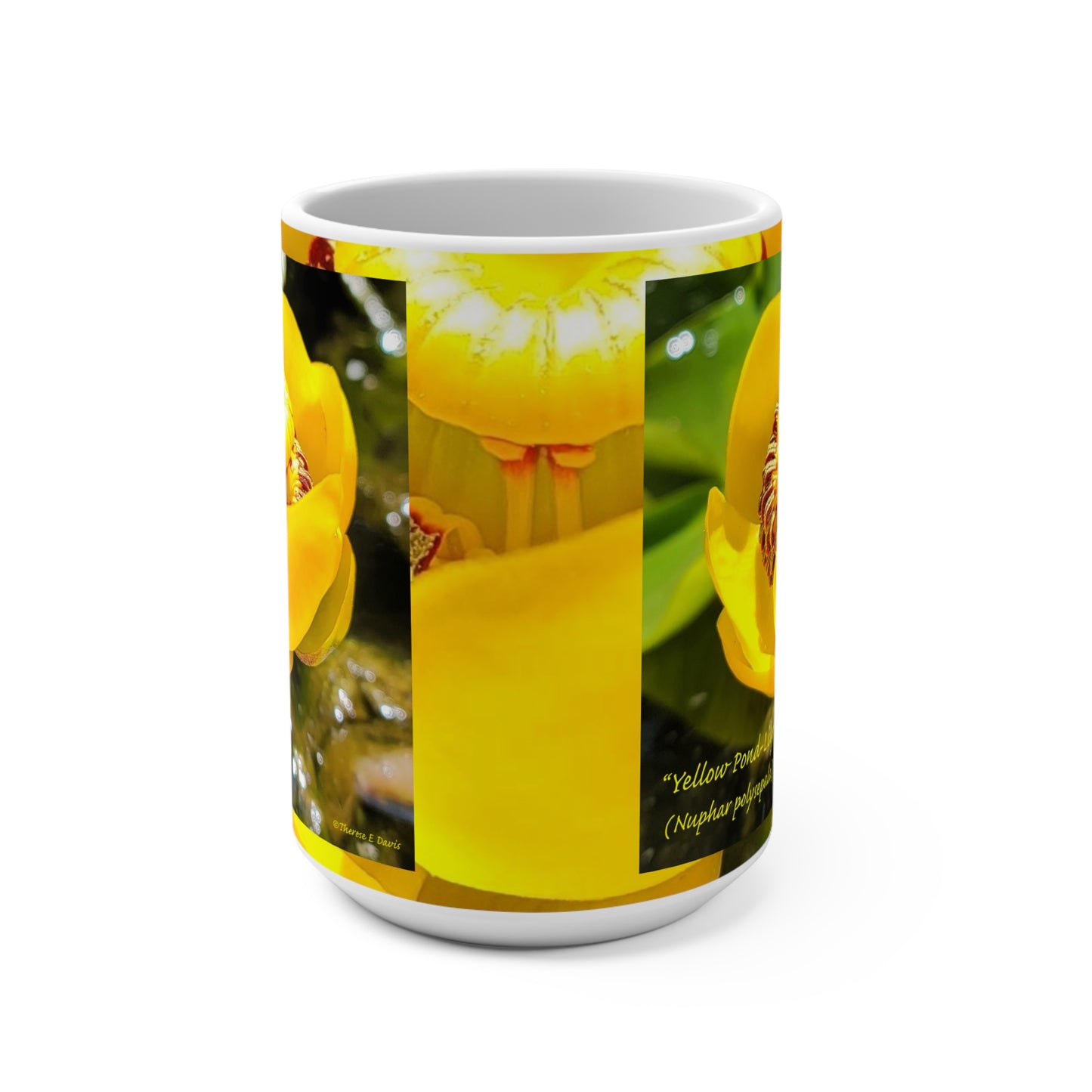 'Pond Lily Serenity' Artistic Mug -15oz (MC-00150-01-15-SP-Wh)