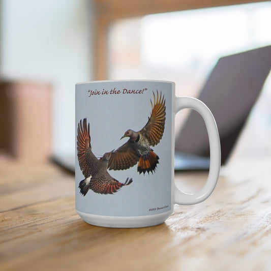 'Flickers - Join in the Dance' Artistic Mug -15oz (MC-00106-04-15-SP-WH)